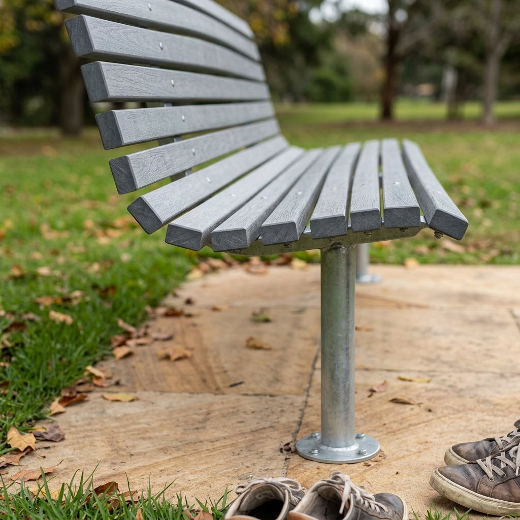 1800mm Steel Bench Seat with Back | Outdoor Street Furniture (view 2)
