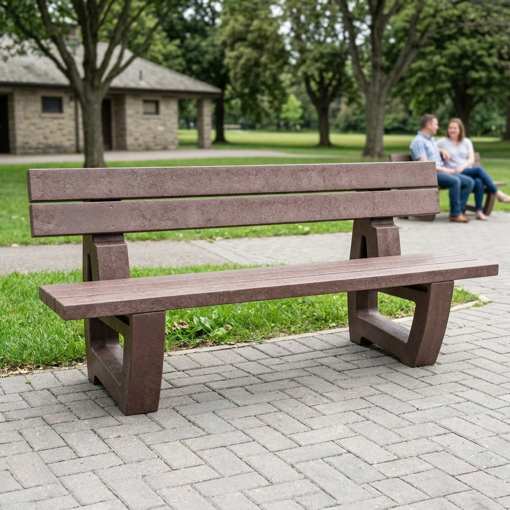 1800mm Recycled Plastic Fully Moulded Bench