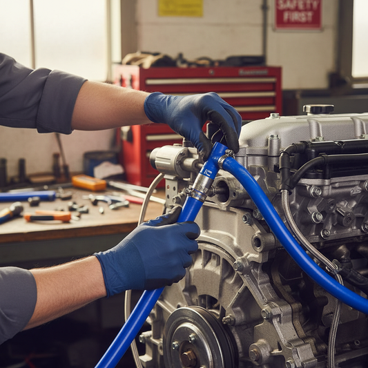 Premium Flexible Blue Silicone Tubing for Automotive Applications - High Temperature Resistance from -60°C to +180°C