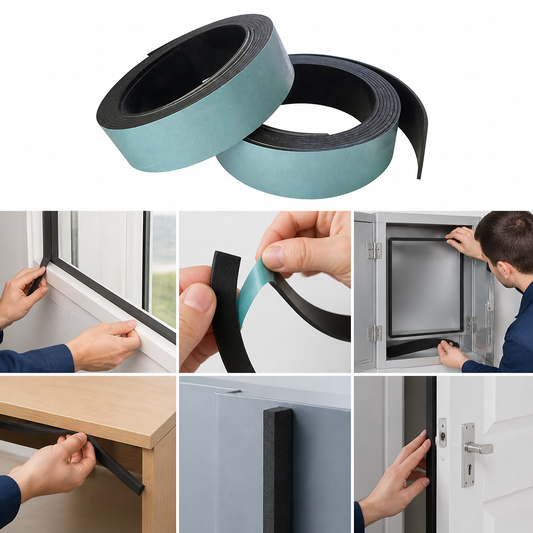 Self Adhesive Solid Neoprene Rubber Strip for General Purpose Use (Pack of 2)