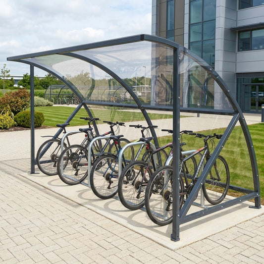 3.3m × 2.1m Open Front 8 Cycle Shelter
