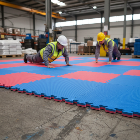 Premium Reversible 20mm Red and Blue Jigsaw Mats 1m x 1m - Durable and High-Performance for Domestic Use