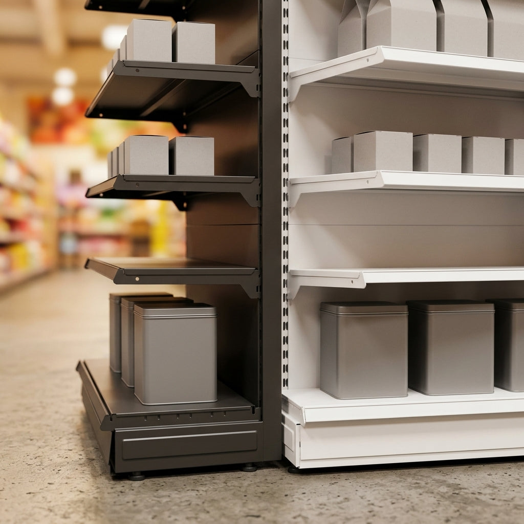 2.4m End Promo Bay 370mm Base 300mm Uppers Retail Shelving (view 2)