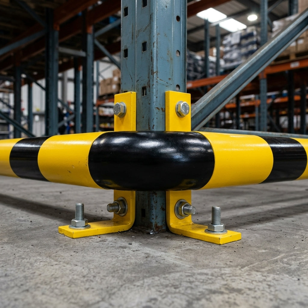 76mm Low Level Protection Rail – Galvanised Steel, 500/1000/2000mm (view 2)