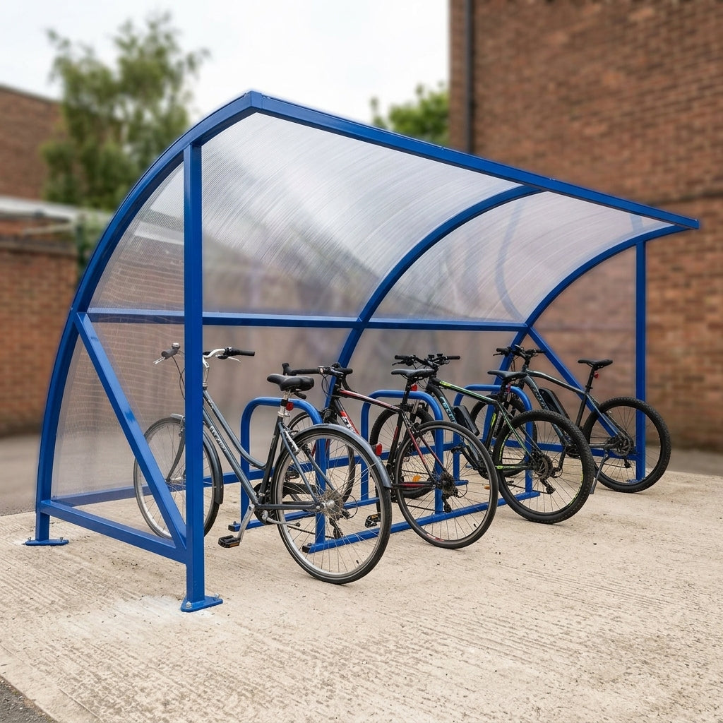 6-cycle bike shelter with Sheffield rack, galvanised steel (view 2)