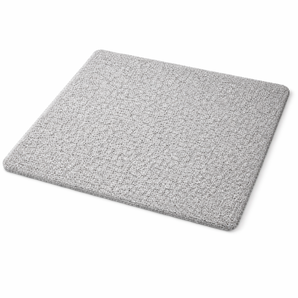 Premium Non-Slip Textured Loofah Shower and Bath Mat, Quick Drying, 60x60cm, Anti-Skid, Soft Underfoot