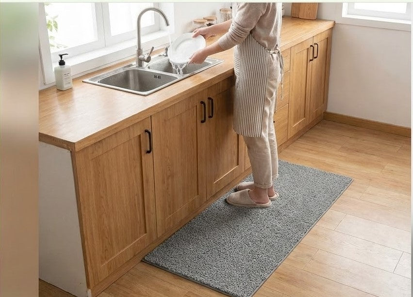 Premium Non-Slip Textured Loofah Shower and Bath Mat, Quick Drying, 60x60cm, Anti-Skid, Soft Underfoot