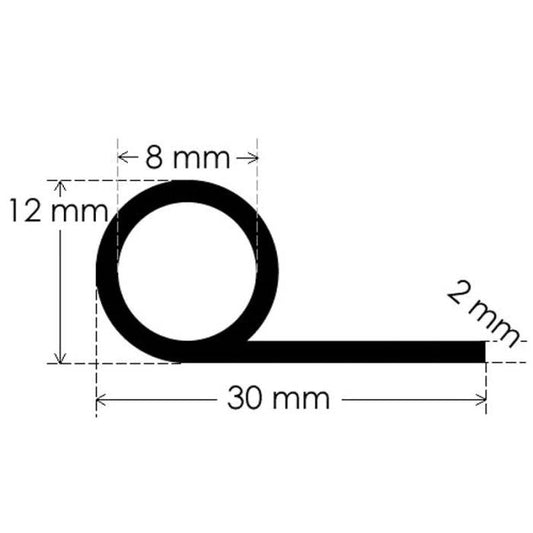 Grey Silicone Rubber P Section Door Seal for Home & Office