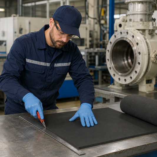 Viton Sponge Rubber Sheet 1422mm x 710mm x 3.18mm for Industrial Applications
