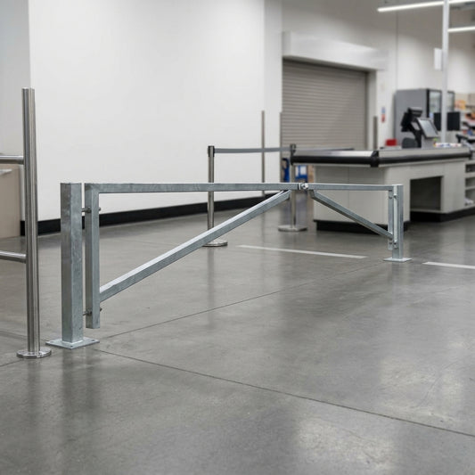 Double Leaf Swinging Access Gate 6–11m Steel Box Section