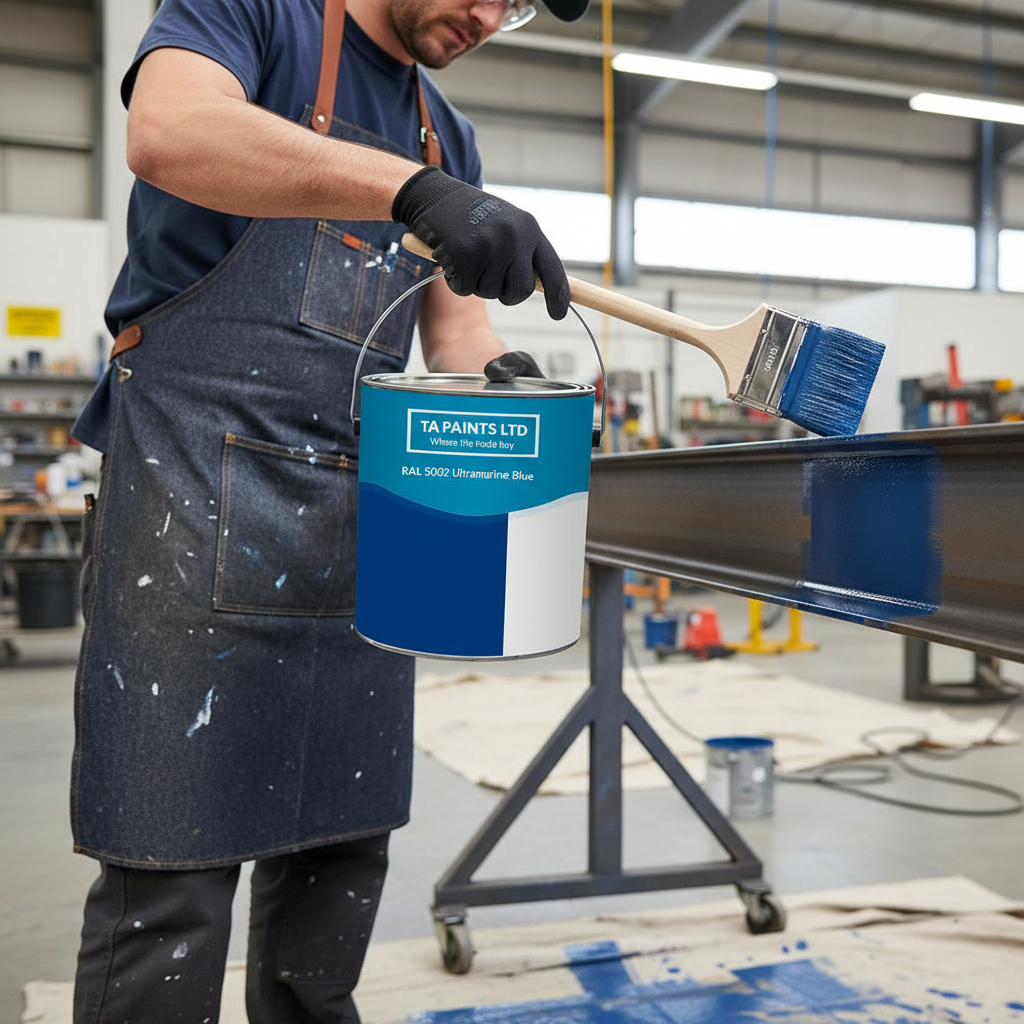 Premium High-Performance Ultramarine Blue Paint - Universal PU Enamel for Indoor and Outdoor Use, Weatherproof and Durable Finish