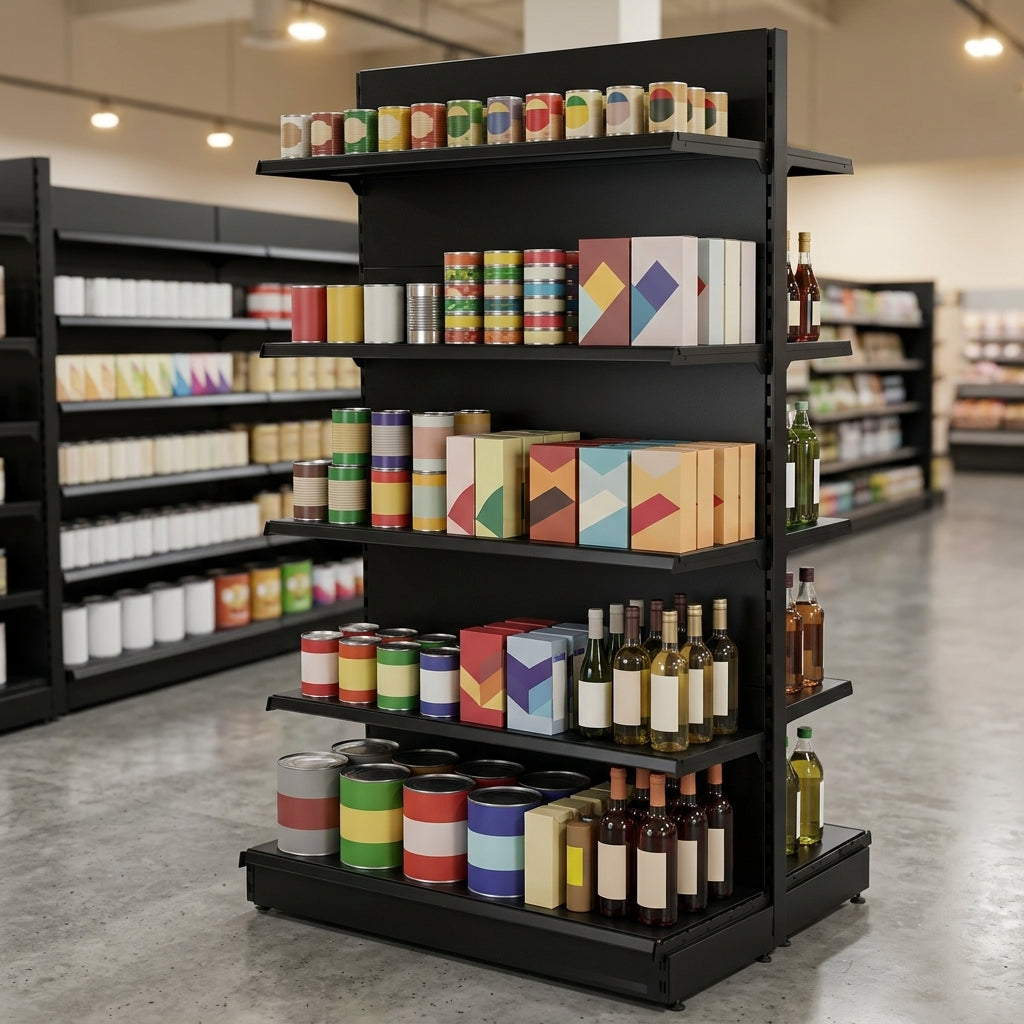 2.1m High Wall Shelving Bay | 470mm Base & 370mm Upper Shelves