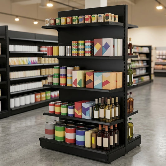 2.1m High Wall Shelving Bay | 470mm Base & 370mm Upper Shelves