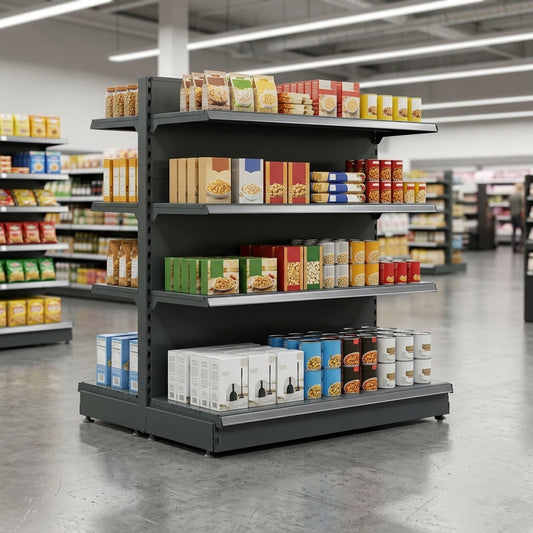 1.8m Double-Sided Gondola Bay with 470mm Base Shelf