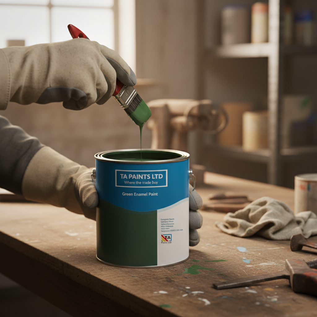 Premium Green Gloss Enamel Paint – Durable, Waterproof, UV Resistant for Indoor and Outdoor Use