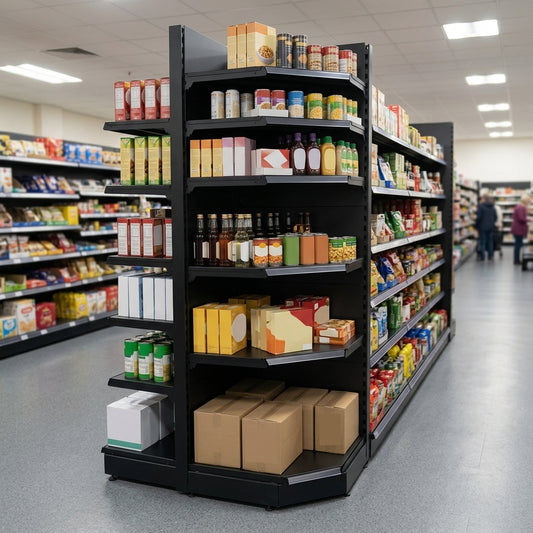 2.4m Corner Shelving Bay with 570mm Base & 470mm Shelves