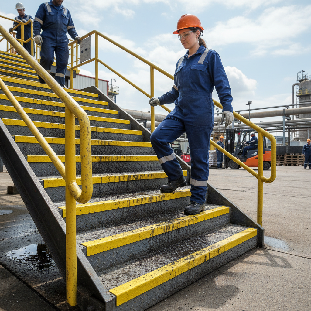 Premium Anti-Slip GRP Stair Tread Covers - Durable Non-Slip Solution for Safety in Indoor and Outdoor Environments