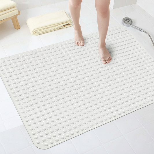Premium Extra Wide Non-Slip Bath Mat 90x60 cm - Antibacterial, Quick Dry, and Soft Textured for Maximum Comfort and Safety