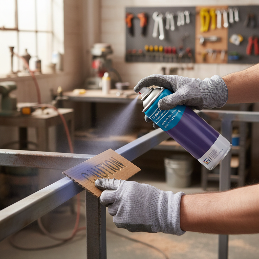Premium Quick Drying Aerosol Spray Paint in Blue Lilac - 400ml, UV Resistant with High Opacity Formula for Professional Results