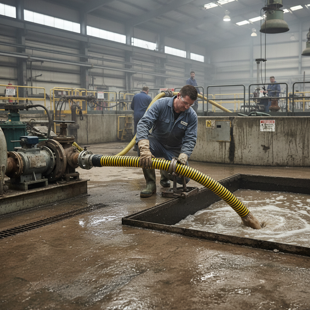 Premium EVA Effluent S&D Hose for Waste Management - Crushproof with Smooth Liner and Integral Cuffs