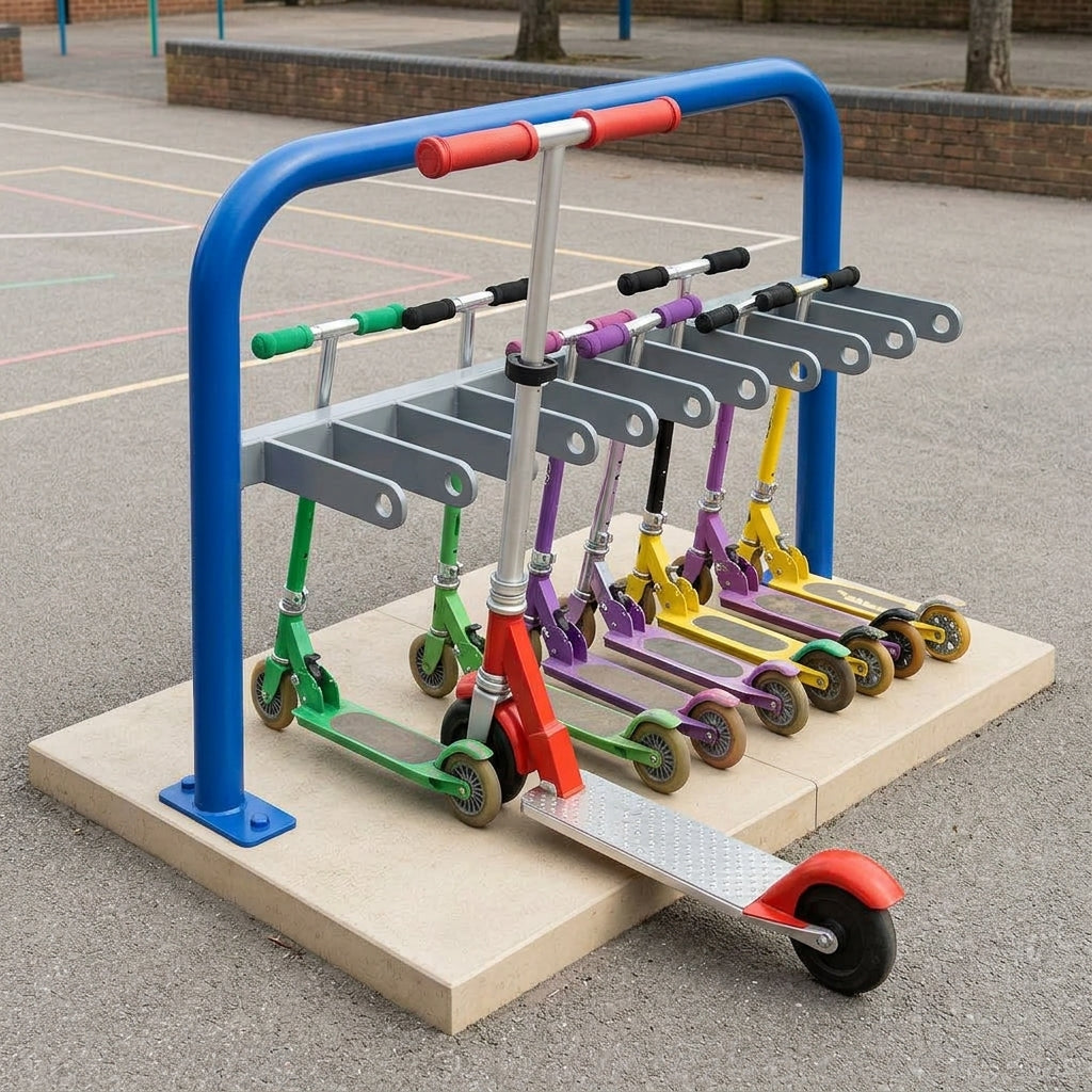 Scooter Rack 10 or 20 Space Mild Steel Galvanised