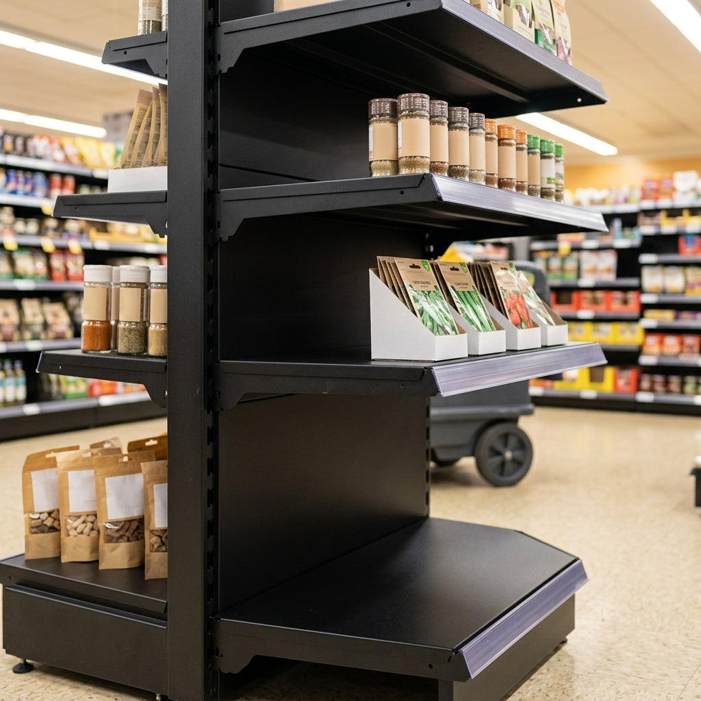 1.4m High Corner Shelving Bay 470mm Base 370mm Uppers (view 2)