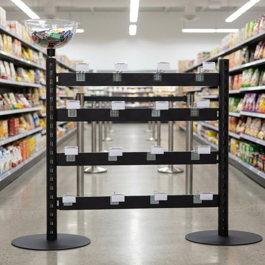 Hook Bay Queue Merchandising System – Silver or Black