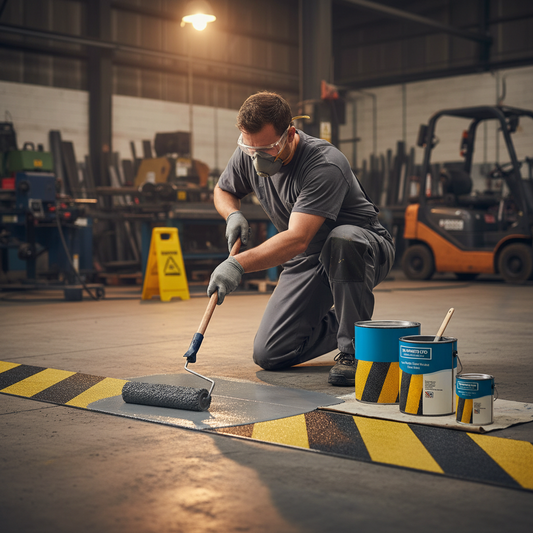 Premium Heavy Duty Non-Slip Epoxy Metal Floor Paint for Industrial Use - Superior Chemical Resistance and Traction