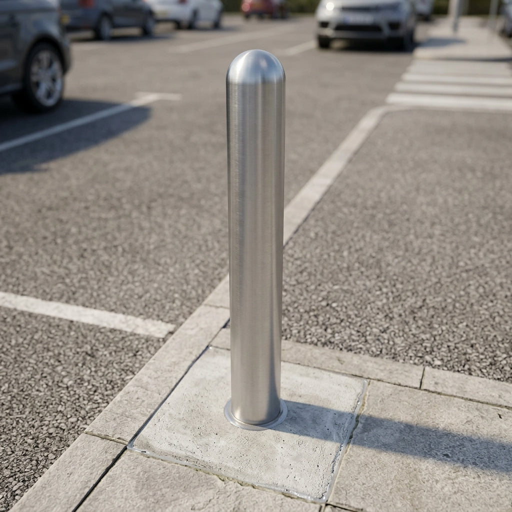 900mm Stainless Steel Bollard 304 Grade Semi-Domed Top (view 2)
