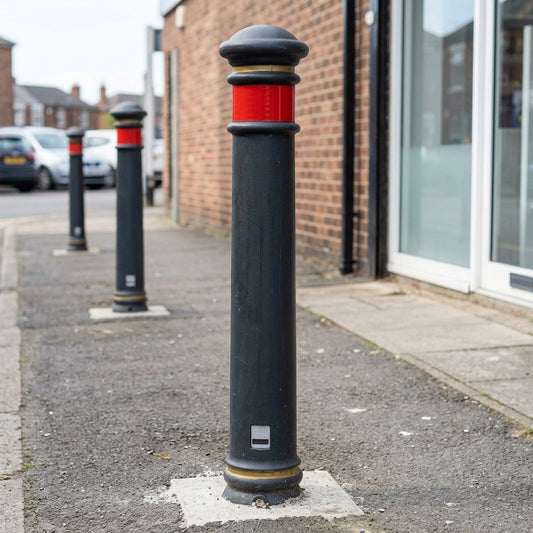 Manchester Plastic Bollard – Traditional Black Polyethylene