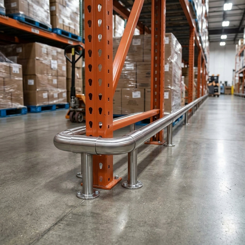 50mm Stainless Steel Rail – Low Level Cart Protection