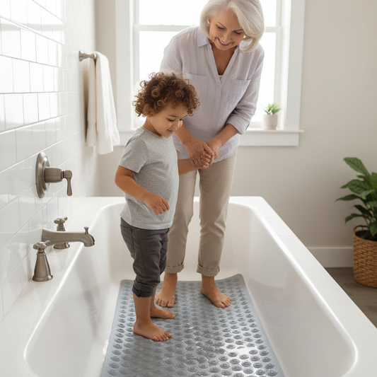 Premium Non-Slip Extra Long Bath Mat 40x100cm - Perfect for Seniors and Children, Easy to Clean, No Suction Cups