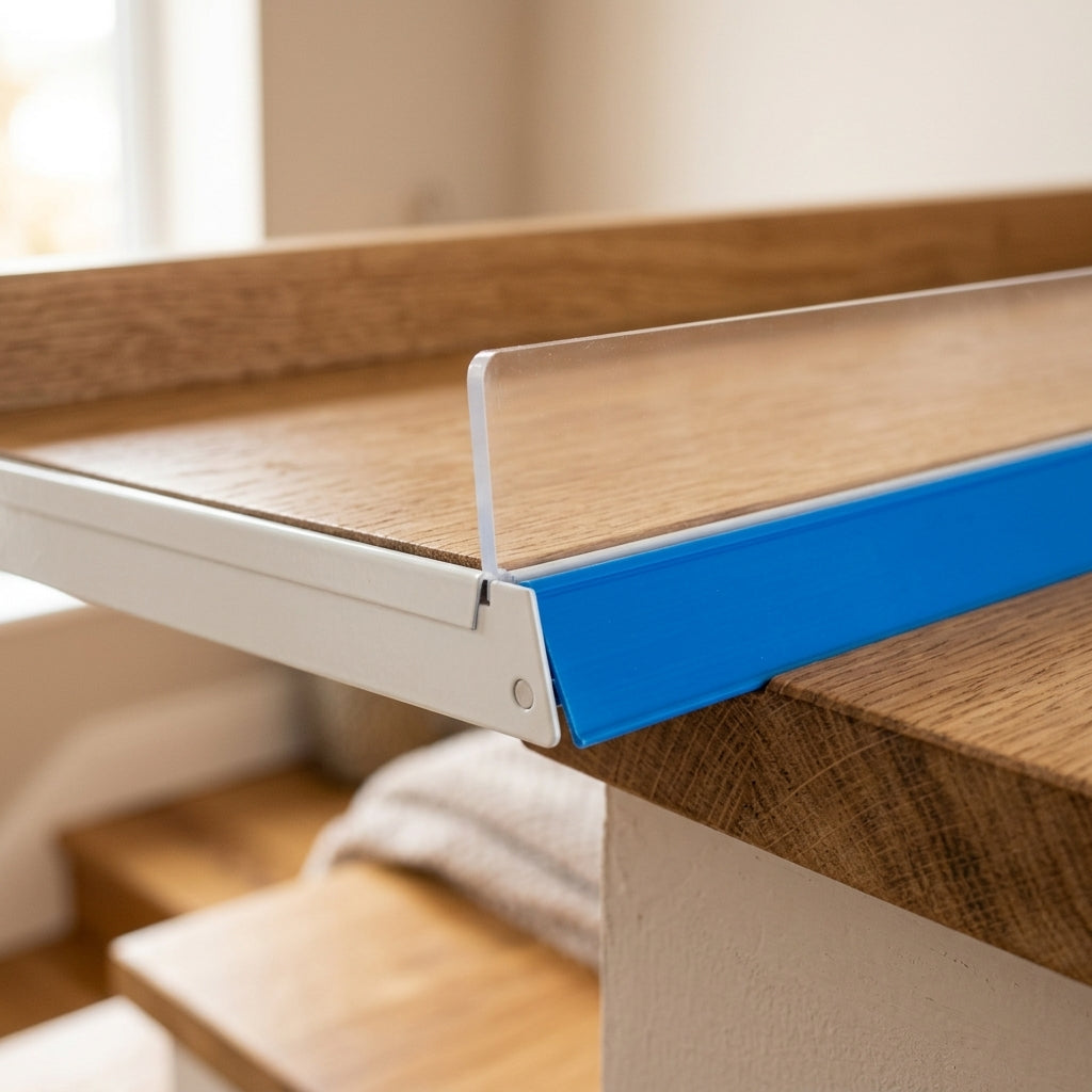 Shelf Front Acrylic Riser 95mm Height – Clear (view 2)