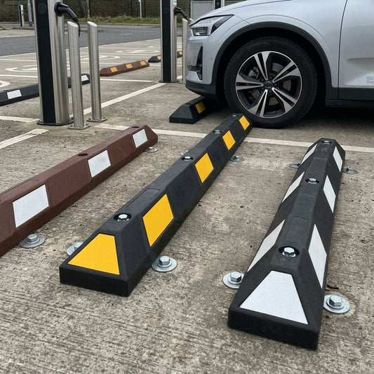 550-1800mm EV Protection Wheel Stops in Recycled Rubber