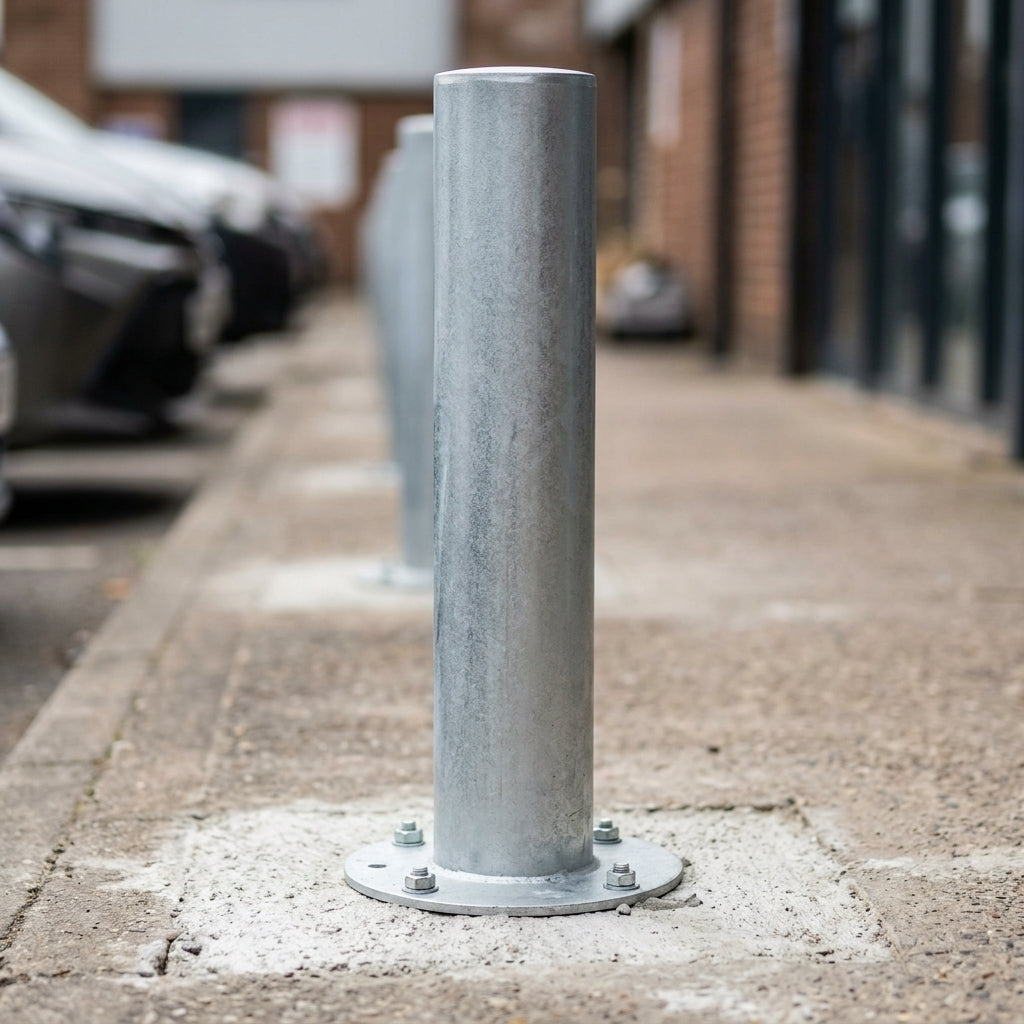 1500mm Galvanised Mild Steel Bollard — Fixed Security Barrier (view 2)