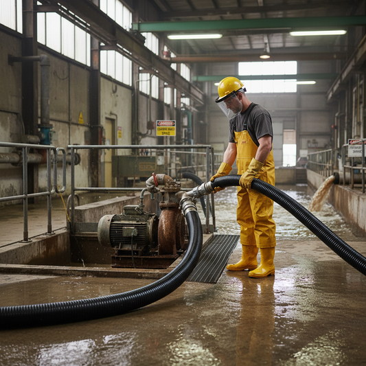 Premium Super Elastic Low Temp PVC Suction & Discharge Hose for Waste Management - Flexible, Abrasion Resistant, -40°C Performance