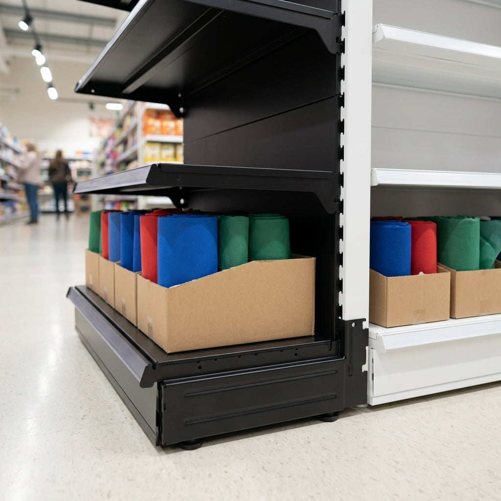 2.4m End Promo Bay with 570mm Base & 470mm Upper Shelves (view 2)