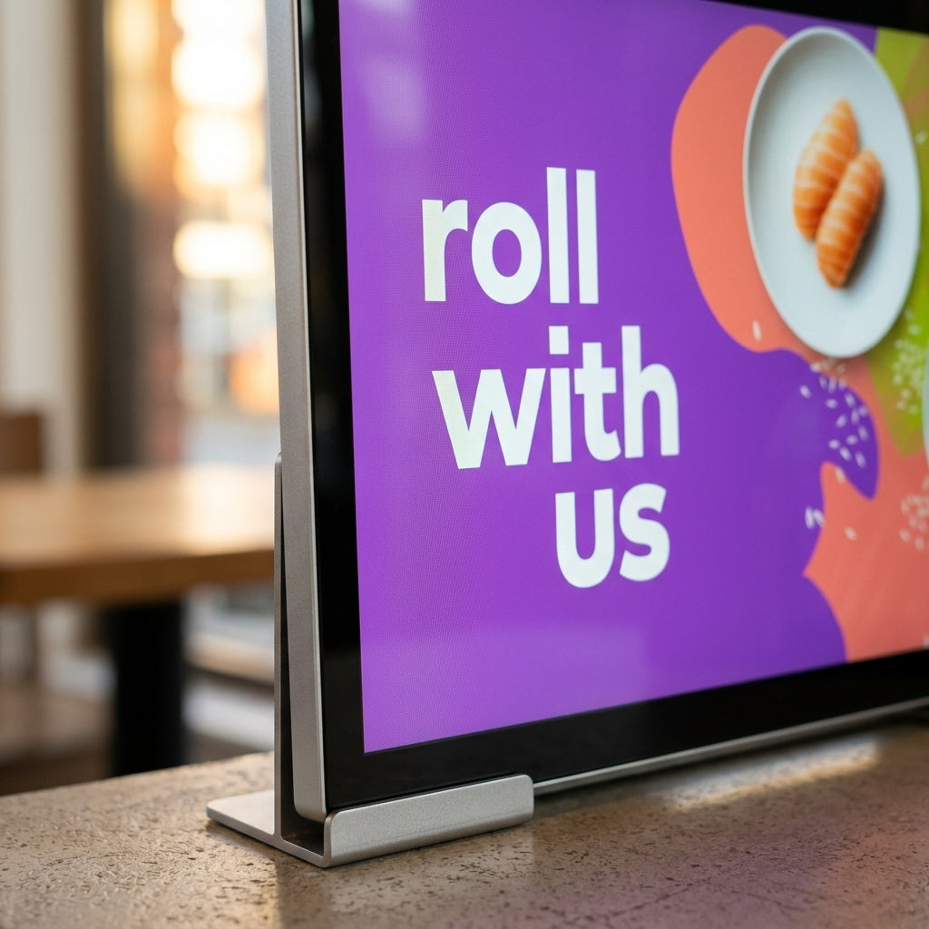 Slimline Digital Signage Display with Built-in Android Media Player (view 2)