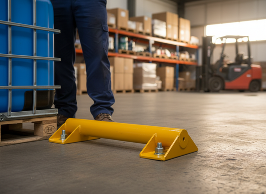 Premium Heavy Duty Steel Kerb Vehicle Stopper 610 x 200 x 100mm - Ideal for Parking and Logistics