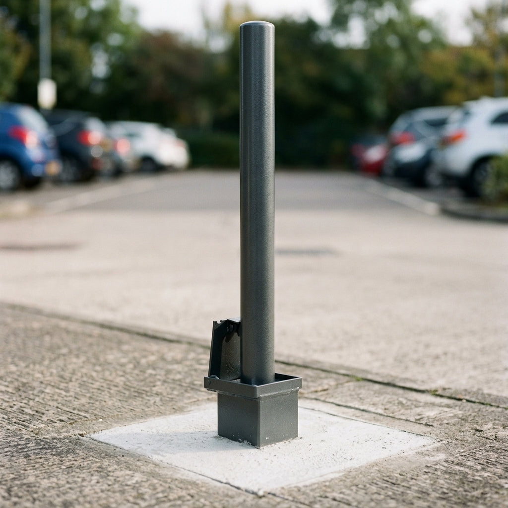 1000mm Removeable Galvanised Steel Bollard – 60–219mm Diameter (view 2)