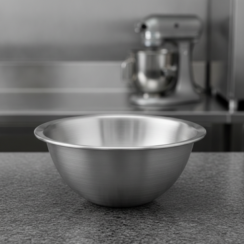 Stainless Steel Round Bottom Whipping Bowl 3.5L for Professional Kitchens