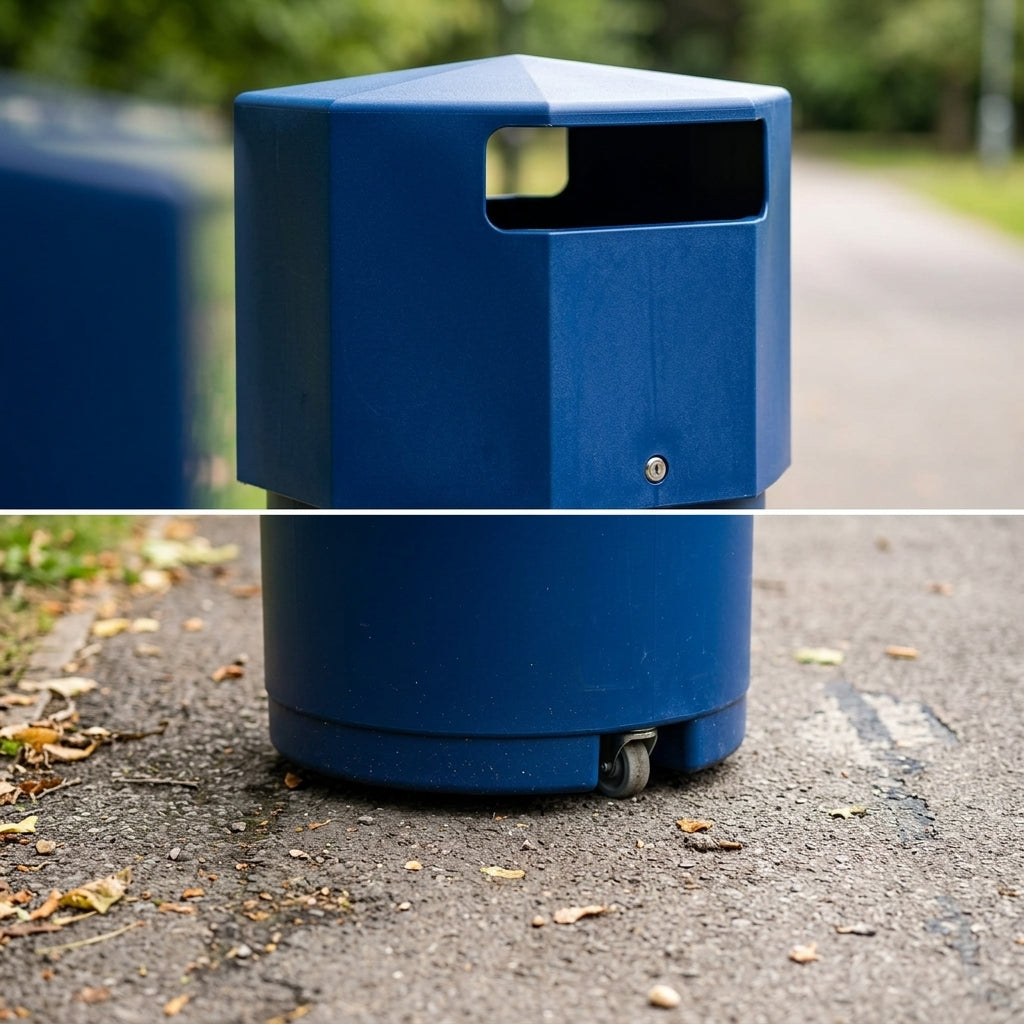 150L Jumbo Litter Bin with Lockable Hood (view 2)