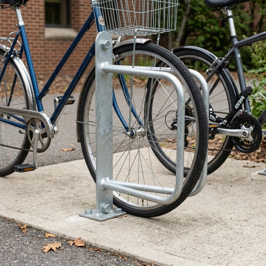 Wall mounted cycle holder, steel, 50mm tyre capacity