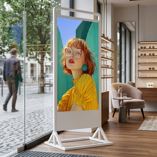 Double-sided LED digital poster totem, 700cd/m², 43" or 55" display