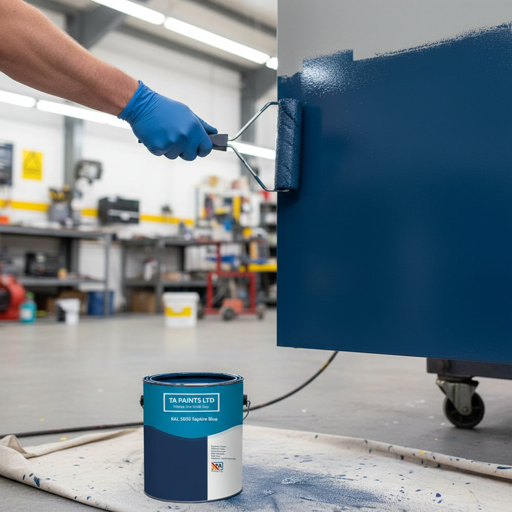 Premium Universal PU Enamel Sapphire Blue Paint - Durable, Weatherproof, Multi-Surface Application