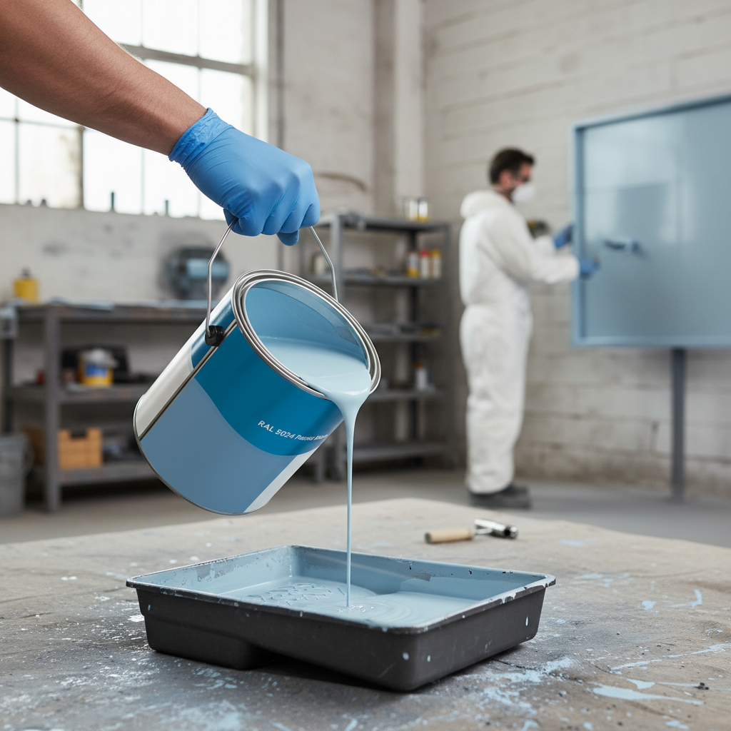 Premium Universal PU Enamel Pastel Blue Paint for Indoor and Outdoor Use - Smooth Finish, Weatherproof, Available in Multiple Sizes