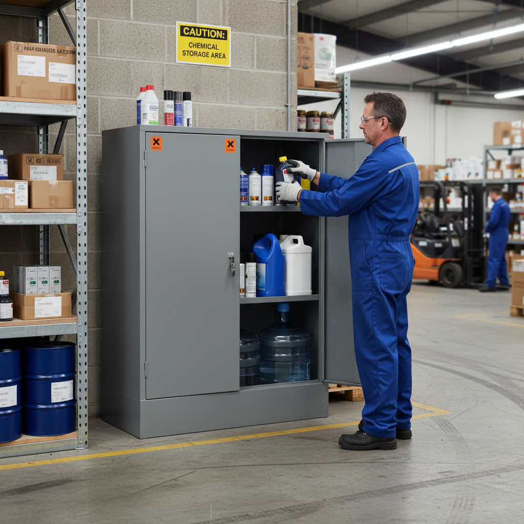 Hazardous Liquid COSHH Cabinet - COSHH48/36 ||L915mm x W457mm x H1219mm