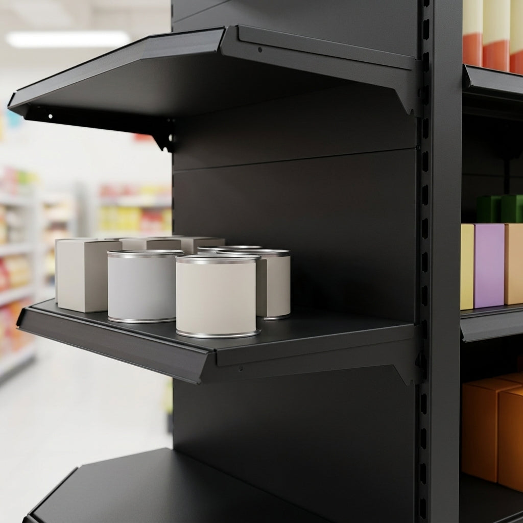 1.6m High Corner Shelving Bay 570mm Base 470mm Upper Shelves (view 2)