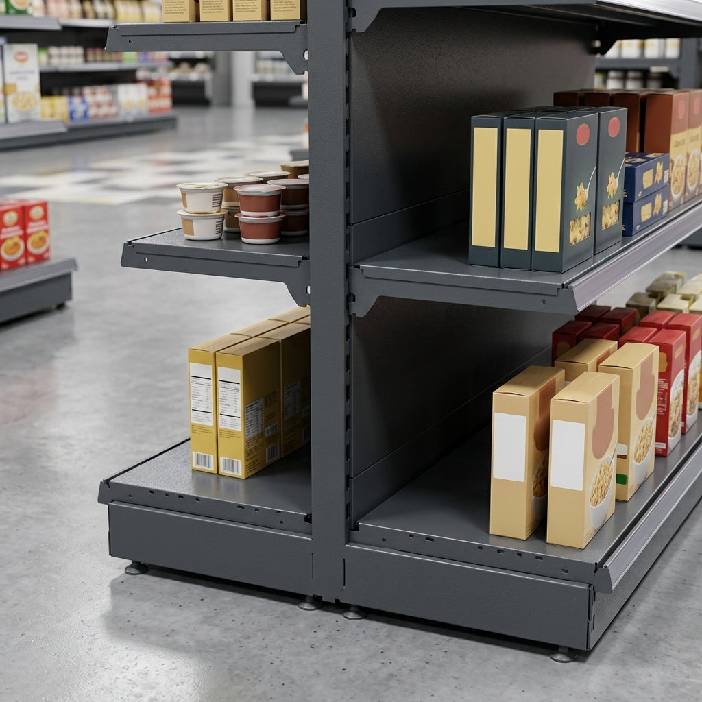 1.8m Double-Sided Gondola Bay | 300mm Base Shelf | 250mm Uppers (view 2)