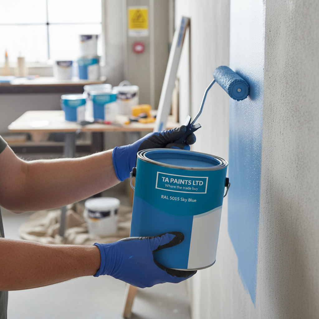 Premium Universal PU Enamel Sky Blue Paint - Durable, Weatherproof, and Multi-Surface Application